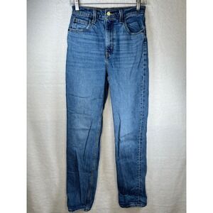 Large E Levis Premium 70s High Slim Straight Jeans Womens Size‎ 26 Blue Denim